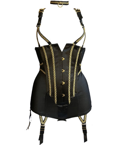 Cleo Panty Corset with Braces & Collar Small 22"