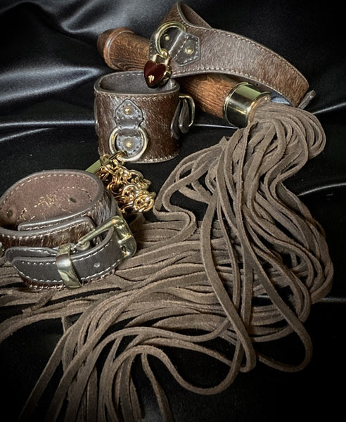 Satyr Chocolate Suede Postulant Flogger