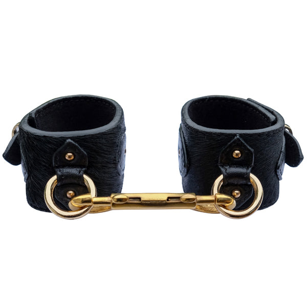 Small Luxury Spreader Bar with Cuffs Black