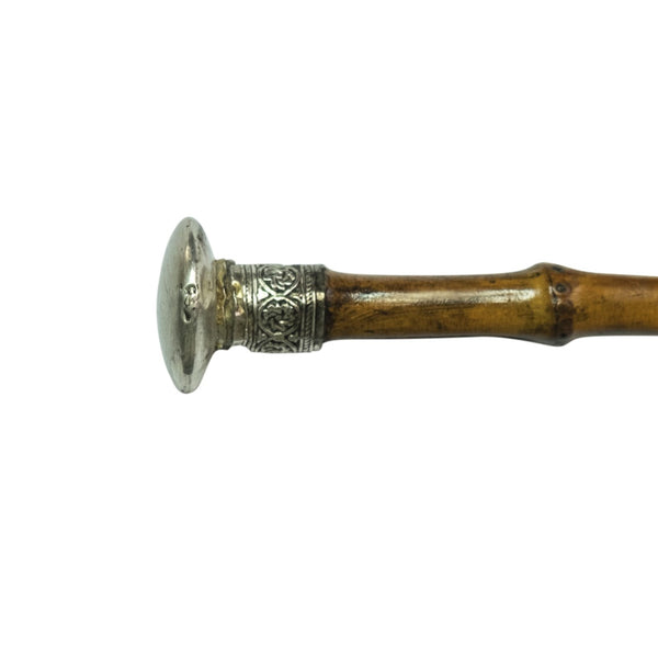 Whangee Bamboo Inspection Cane with Silver Pommel
