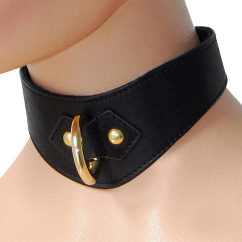 Leather V Collar- past collection Large